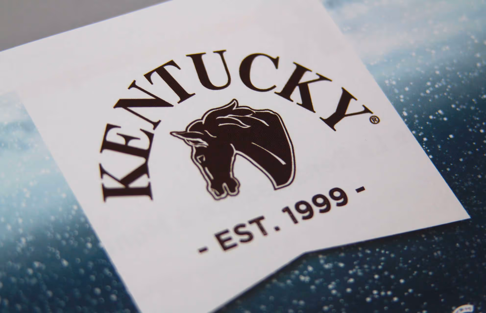 Logo Kentucky Ale, « Est. 1999 », sur fond de neige