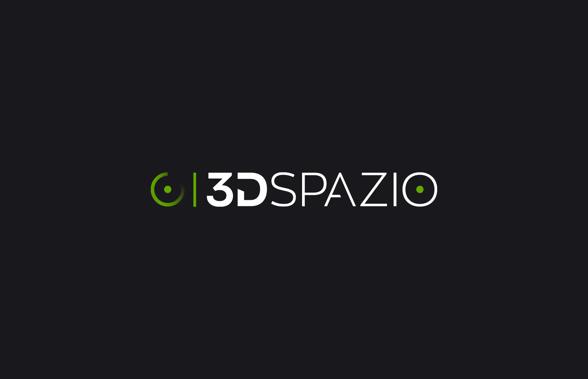 Logo 3D Spazio sur fond anthracite
